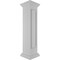 Ekena Millwork 10"W x 48"H Straight Newel Post with Panel, Peaked Capital & Base Trim (Installation kit included) NWL10X48SPP0B0 - alternate 3